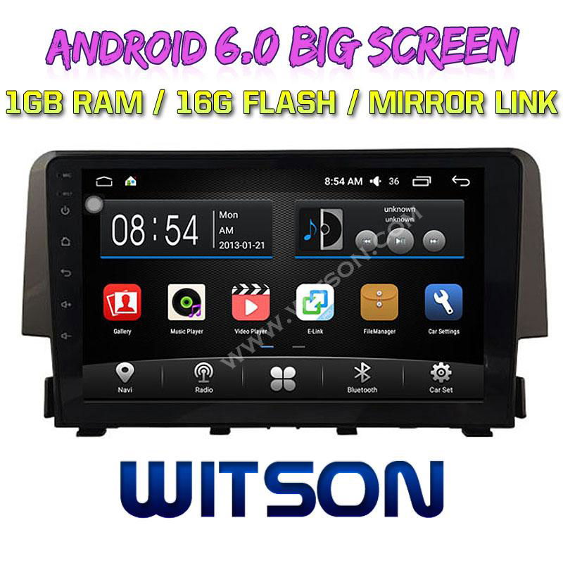 9" Android 6.0 Car DVD Player With GPS for HONDA CIVIC (1.0T low) 2016 (F2058A)