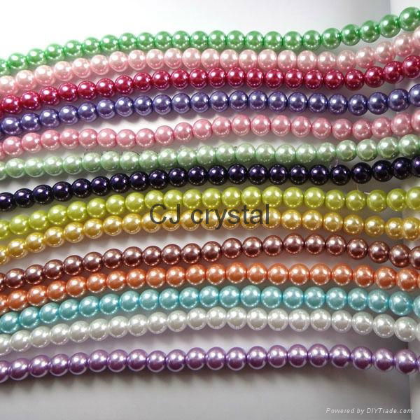  Imitation jewelry pearl hot sale glass pearl beads 