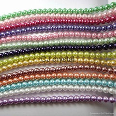 Imitation jewelry pearl hot sale glass pearl beads