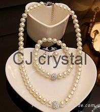 Smooth surface glass pearls jewelry DIY jewelry material  5