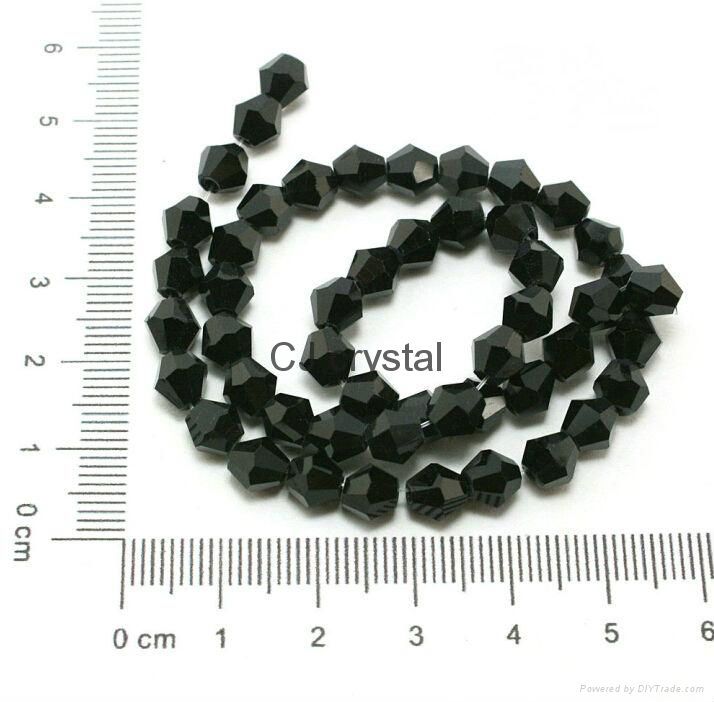 Faceted glass loose beads 4mm bicone beads  3