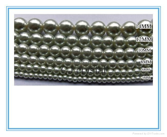 round glass pearls beads Imitation pearl jewelry 3