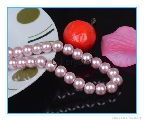 Round shape jewelry galss pearls for decoration  4