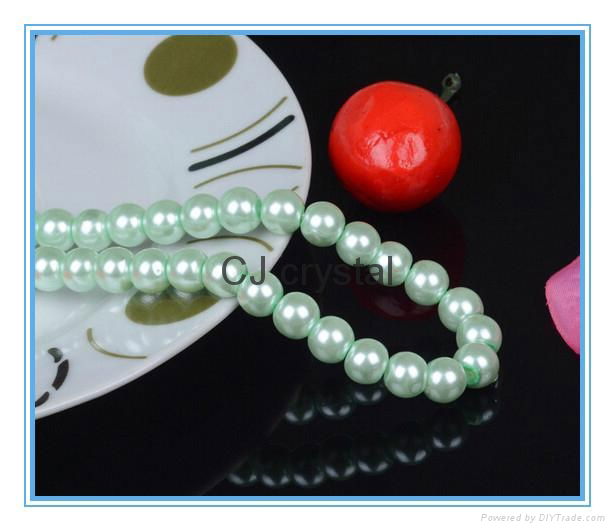 Round shape jewelry galss pearls for decoration  5