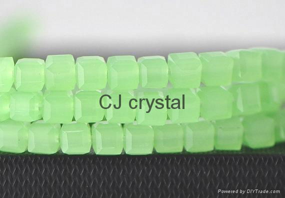 jewelry accessories cube beads faceted square glass beads wholesale 5