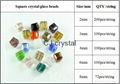 jewelry accessories cube beads faceted square glass beads wholesale 2