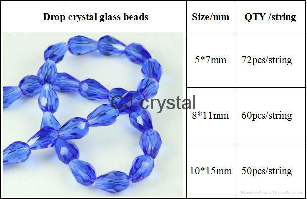 Faceted Jade beads waterdrop shape glass beads wholesale  4