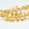 Top hole faceted teardrop glass beads drop beads wholesale  4