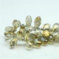 Top hole faceted teardrop glass beads drop beads wholesale  5