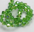 Faceted glass loose beads 4mm bicone beads  9