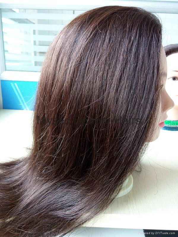 100% Human Hair Mannequin Head Training Head for Salon Use 3