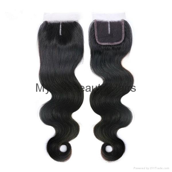 Human Hair Lace Closure in different parting 3