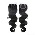 Human Hair Lace Closure in different parting 4