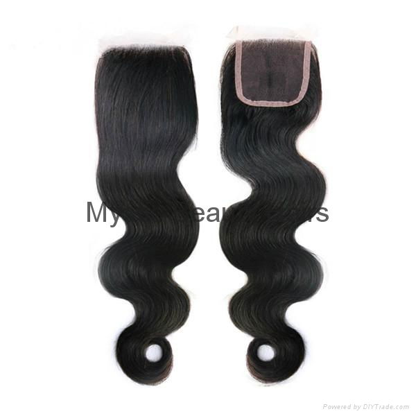 Human Hair Lace Closure in different parting 2