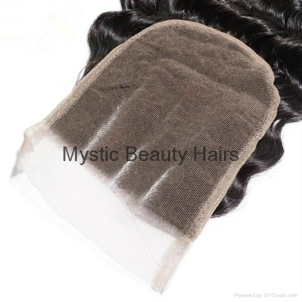 Human Hair Lace Closure in different parting 5