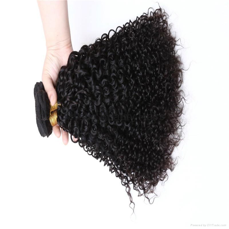 Malaysian Peruvian Brazilian Curly Hair Weaves Jerry Curl Unprocessed Human Hair 2