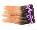 Unprocessed Virgin Human Hair Hair Weaves Brazilian Straight T1B/30 Color 