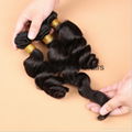100% Human Hair Virgin Brazilian Lace Closures with Bundles Loose Wave Extension 3