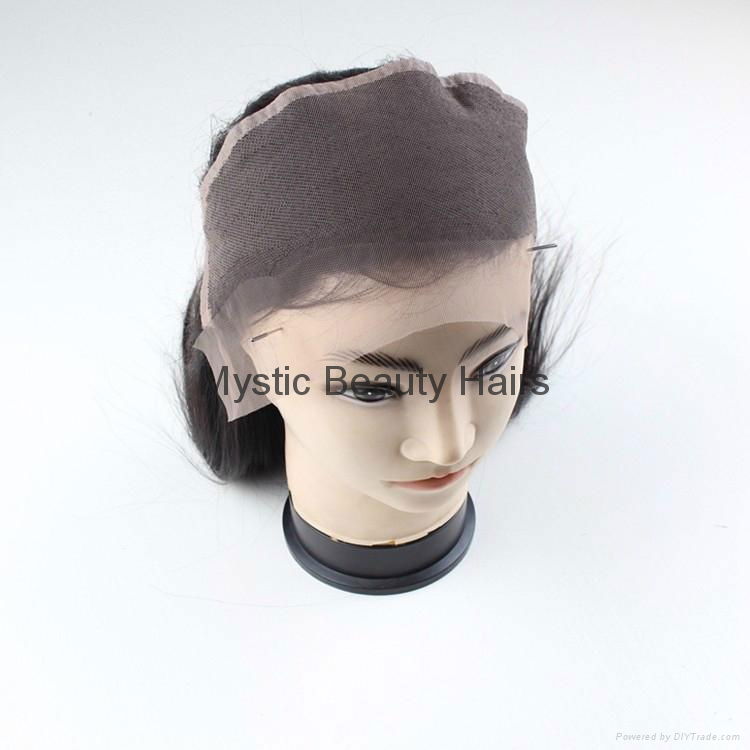 360 Lace Band Frontal Closures Factory Supply Brazilian Human Hair Lace Frontal