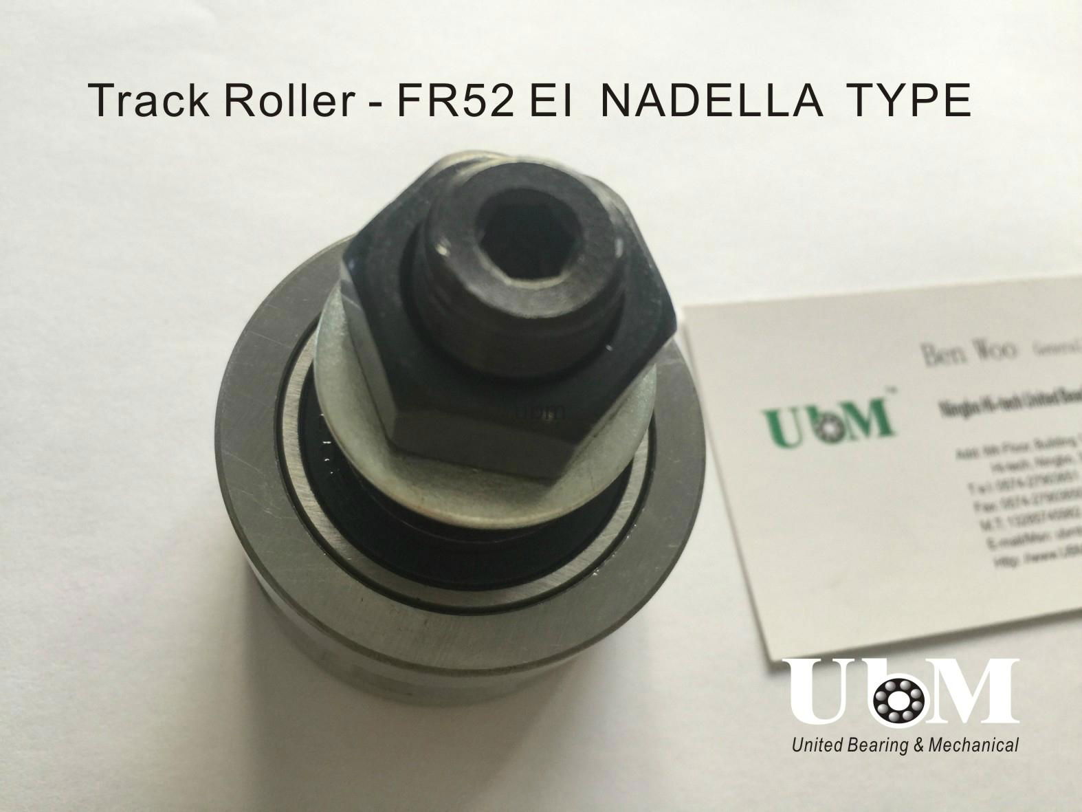 FR52EI, guide roller, bolt V-shaped roller bearing, vee type wheel bearing