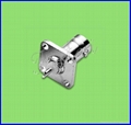 BNC female square  flange solder connector