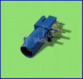 Blue Fakra Femal Right Angle PCB Mount Connector-Fakra Connector