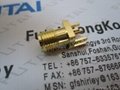 Gold Plated SMA RF Coaxial  Connector female PCB Edge mount 4