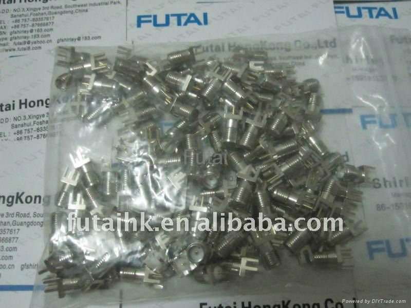 SMA Connector female PCB Edge mount Nickel Plated 4