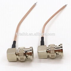 Strip BNC Male Right Angle Cable