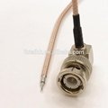 Strip BNC Male Right Angle Cable 