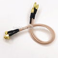 MMCX Male Right Angle to MMCX Male Interface Cable  1