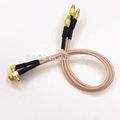 MMCX Male Right Angle to MMCX Male Interface Cable 