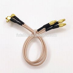 Factory Price MMCX Male Right Angle to MMCX Male Interface Cable 