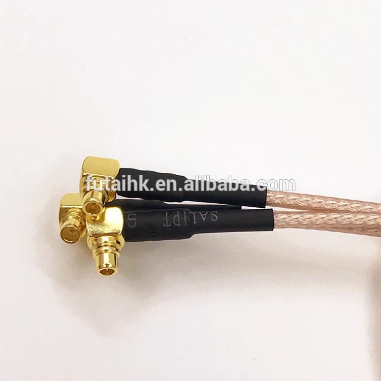 Factory Price MMCX Male Right Angle to MMCX Male Interface Cable  2