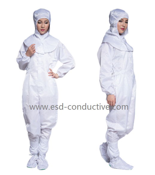 Strip grid Shawl hat ESD Polyester Coveralls