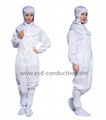 Strip grid Shawl hat ESD Polyester Coveralls 1