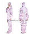 Strip grid Shawl hat ESD Polyester Coveralls 2