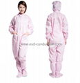 Strip grid Shawl hat ESD Polyester Coveralls