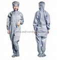 Strip grid Shawl hat ESD Polyester Coveralls 7