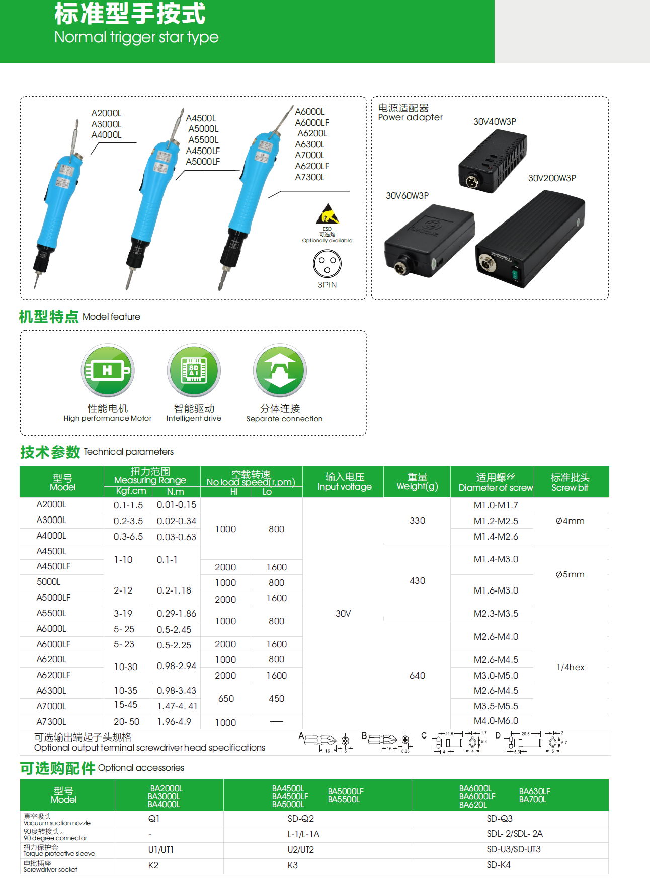 防静电标准经济型电动螺丝刀 2