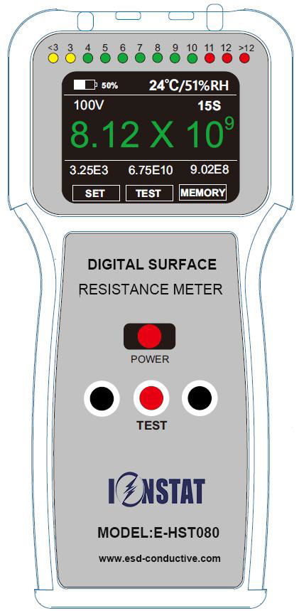  E-HST080 High Accuracy Digital Surface Resistance meter 3