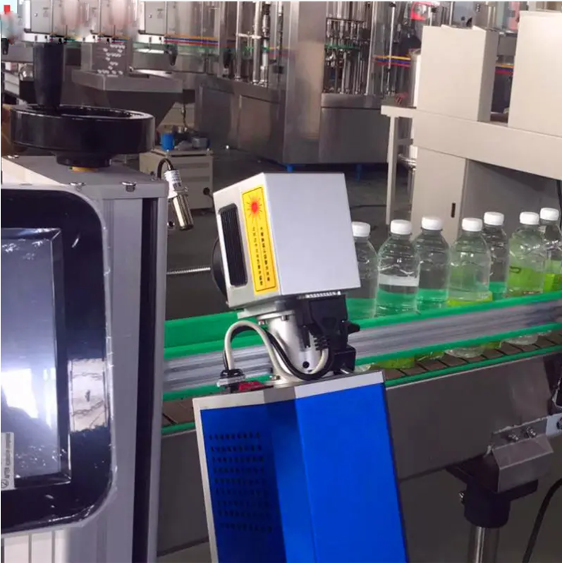 河南CO2激光打標機木頭包裝袋激光噴碼機 5