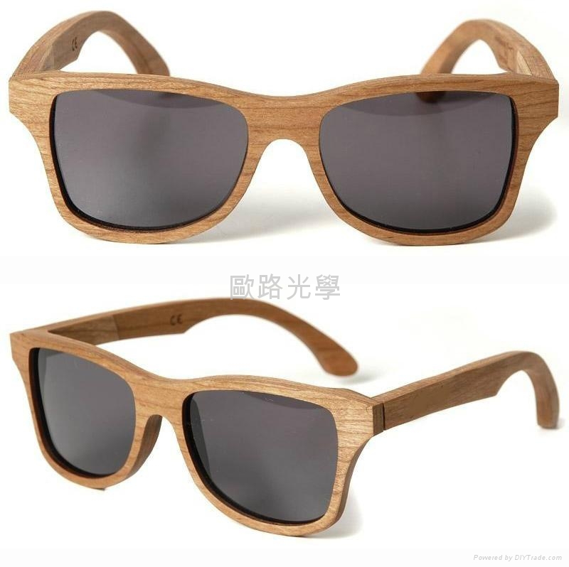 Wood frame Sunglasses, bamboo sunglasses, Skateboard wood sunglasses