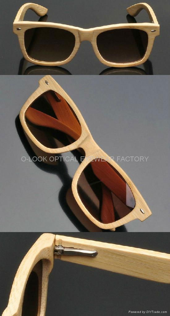 Wood frame Sunglasses, bamboo sunglasses, Skateboard wood sunglasses 4