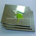 Silver and Golden Mirror Faced Aluminum Composite Panel for modern building   4