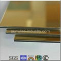 Silver and Golden Mirror Faced Aluminum Composite Panel for modern building   5