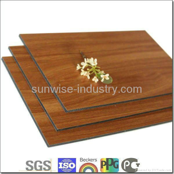 High performance wooden texture aluminum composite panel(pvdf acp) 4