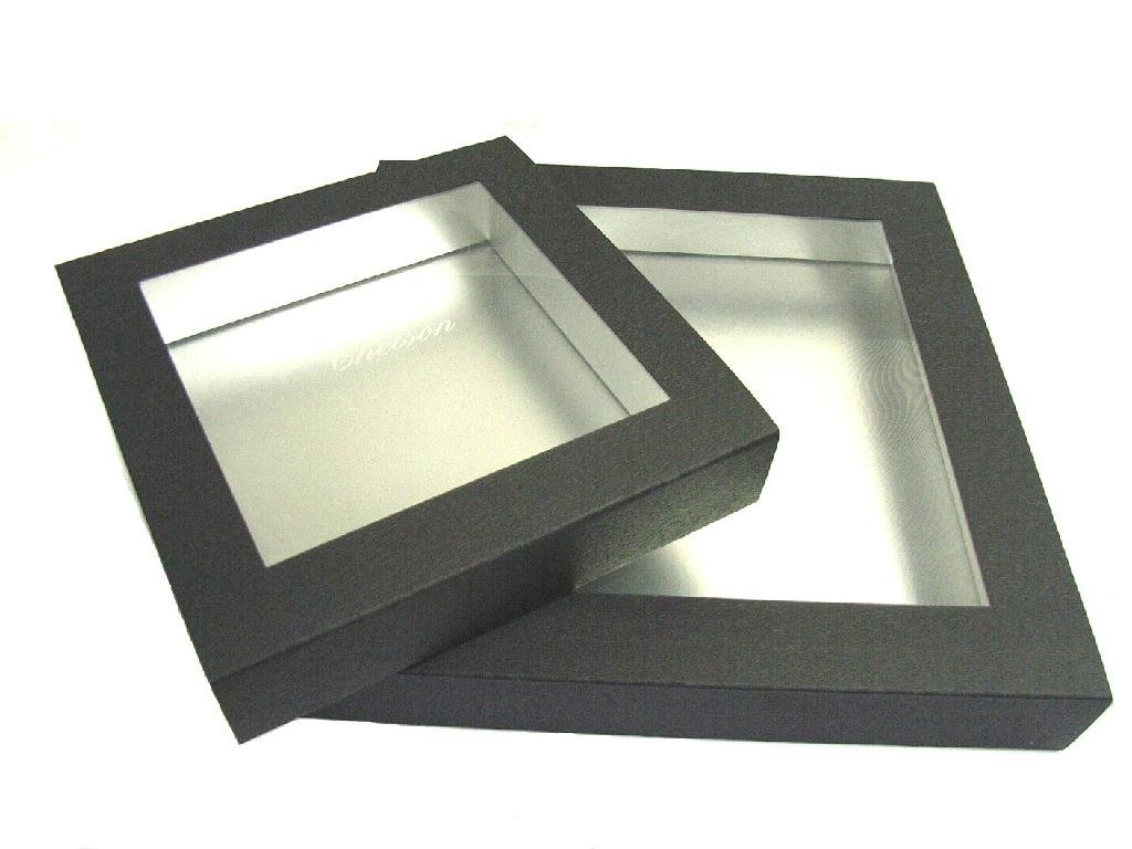 Folded box, sleeve w/window