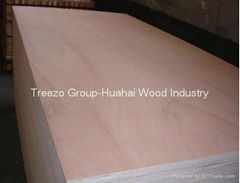 Red Meranti Plywood Okoume Triplay with Hardwood Core