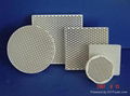 Ceramic honeycomb carrier or support